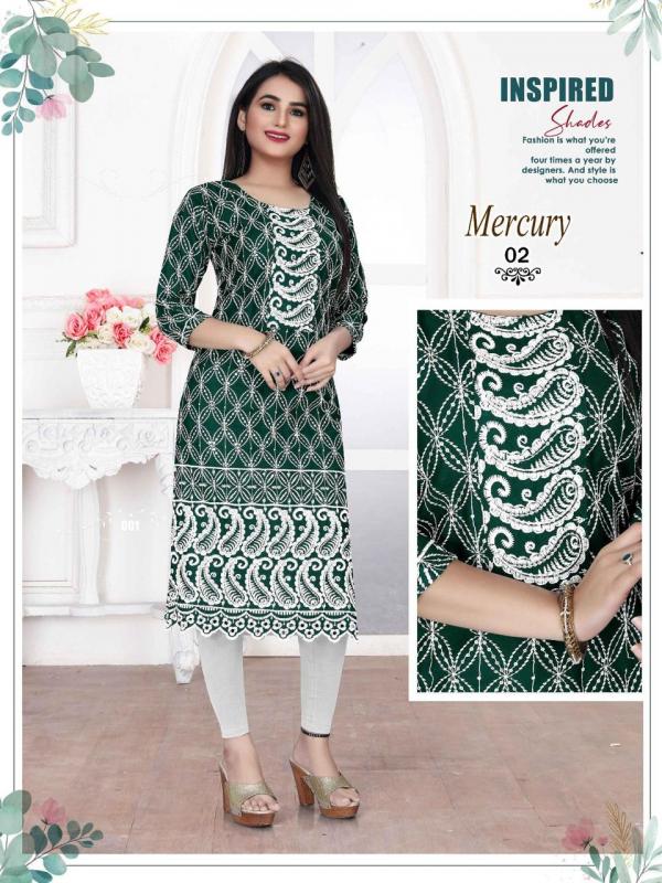 Beauty Queen Mercury 7 Rayon Ethnic Wear Designer Kurti Collection